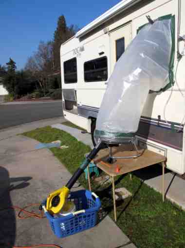 Leak Test Showing Leaf Blower With Fans